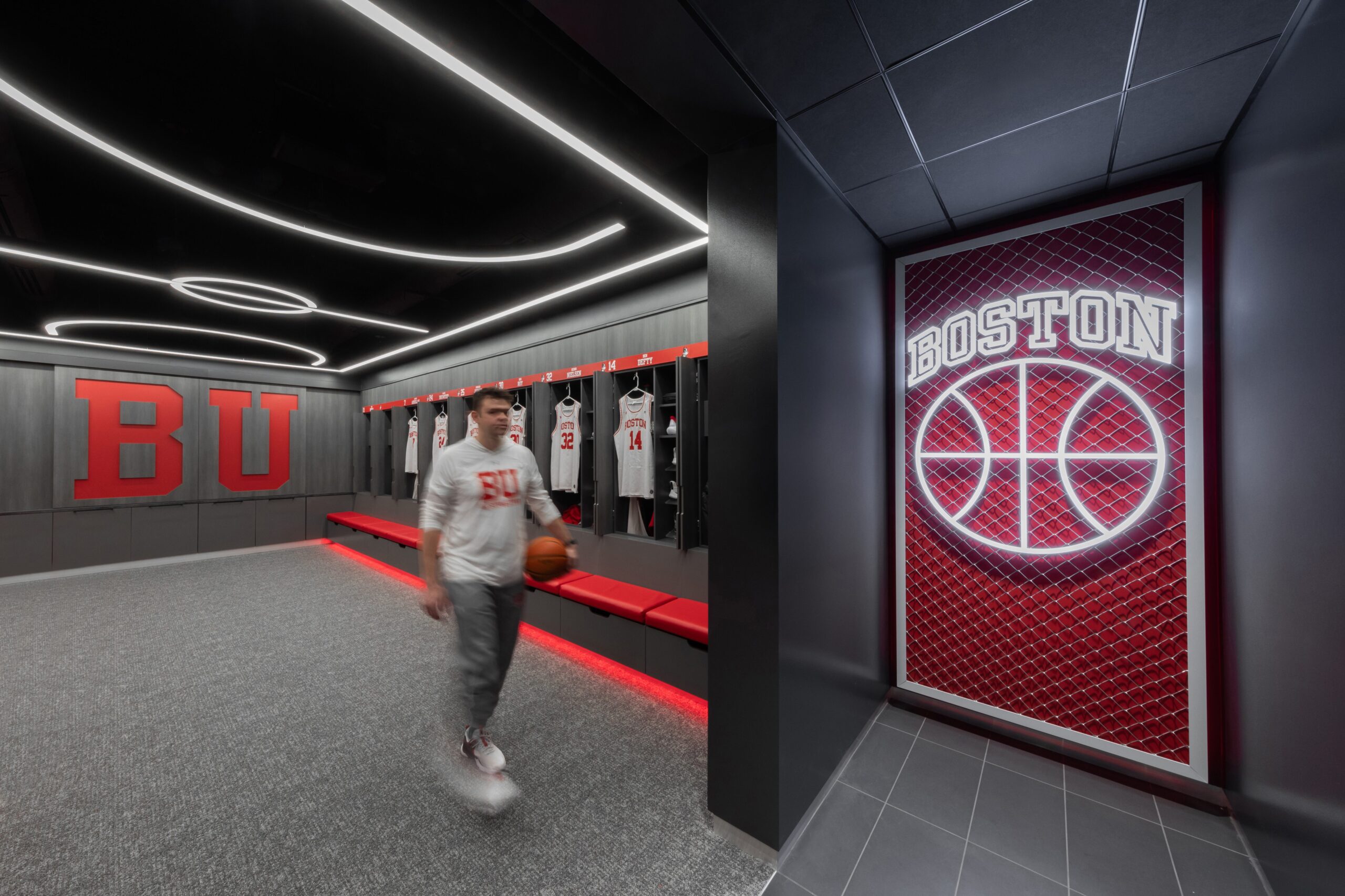 Boston University Men's Basketball Locker Room